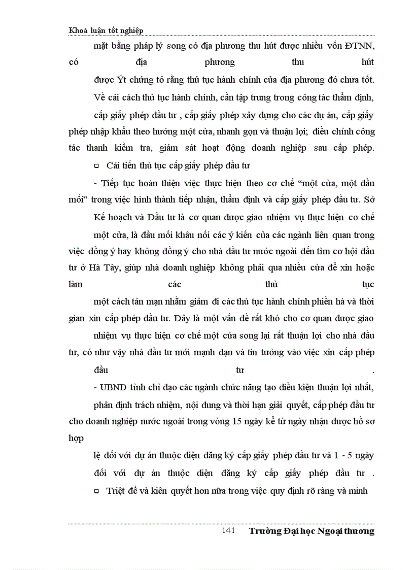 image for page Đề xuất một số giải pháp nhằm tăng cường thu hút FDI vào Hà Tây trong những năm tới