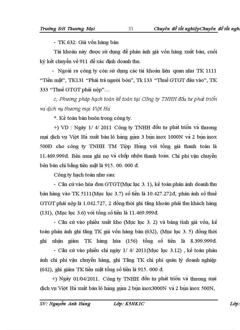 image for page Kế toán bán hàng bồn inox tại công ty TNHH Đầu Tư Phát Triển và Dịch Vụ Thương Mại Việt Hà