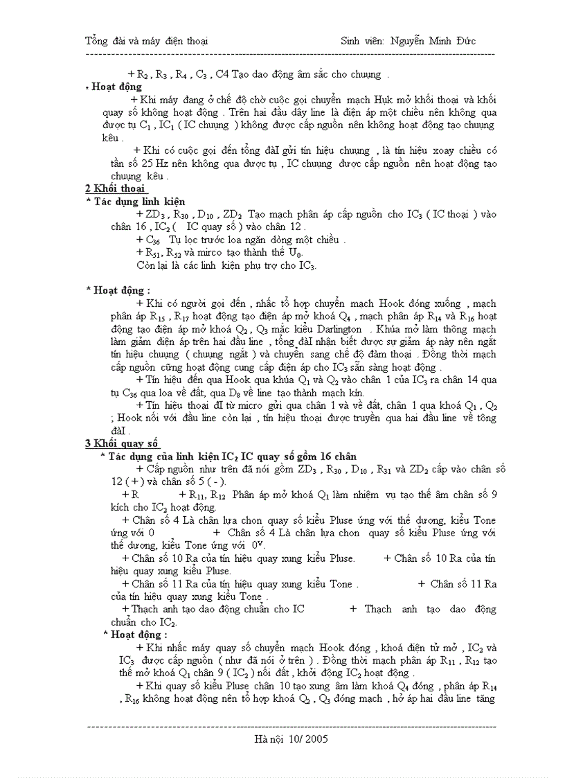 image for page Tổng đài và máy điện thoại Sinh viên: Nguyễn Minh Đức