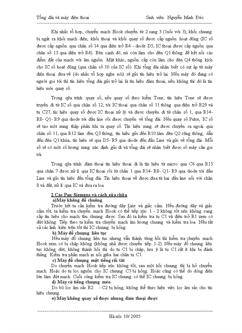 image for page Tổng đài và máy điện thoại Sinh viên: Nguyễn Minh Đức