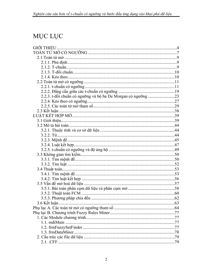 image for page Nghiên cứu sâu hơn về t-chuẩn có ngưỡng và bước đầu ứng dụng vào khai phá dữ liệu