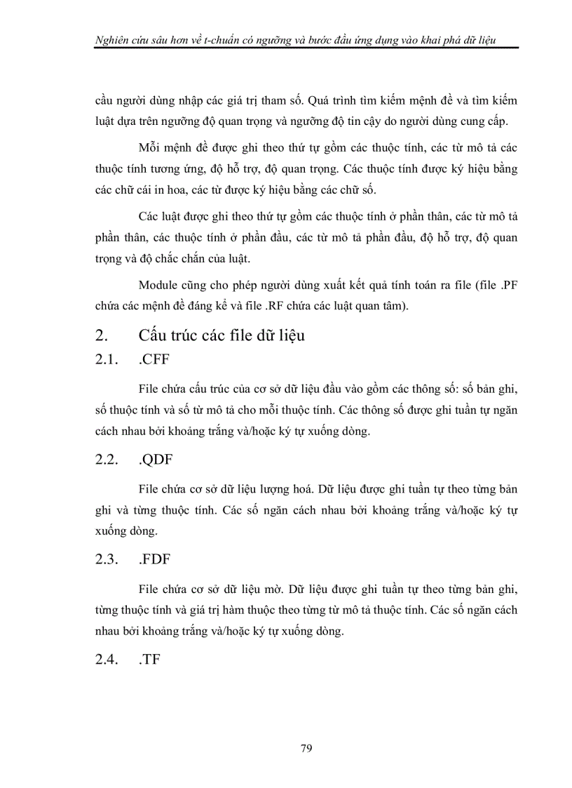 image for page Nghiên cứu sâu hơn về t-chuẩn có ngưỡng và bước đầu ứng dụng vào khai phá dữ liệu