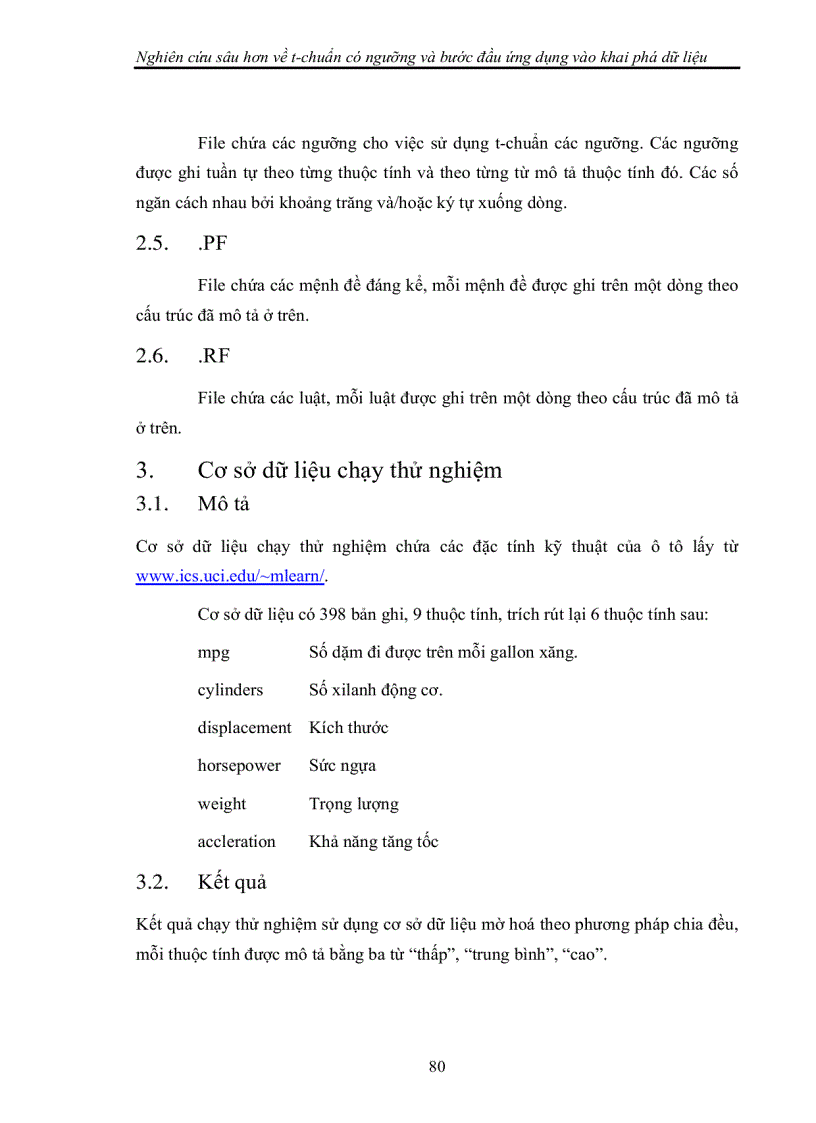 image for page Nghiên cứu sâu hơn về t-chuẩn có ngưỡng và bước đầu ứng dụng vào khai phá dữ liệu