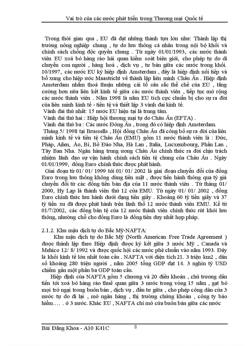 image for page Vai trò của các nước phát triển trong Thương mại Quốc tế