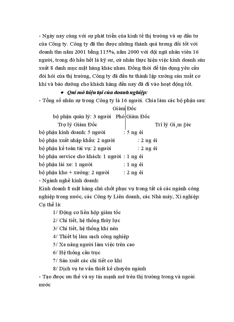 image for page Hoạt động sản xuất kinh doanh của doanh nghiệp tại Công ty TNHH Việt Hà