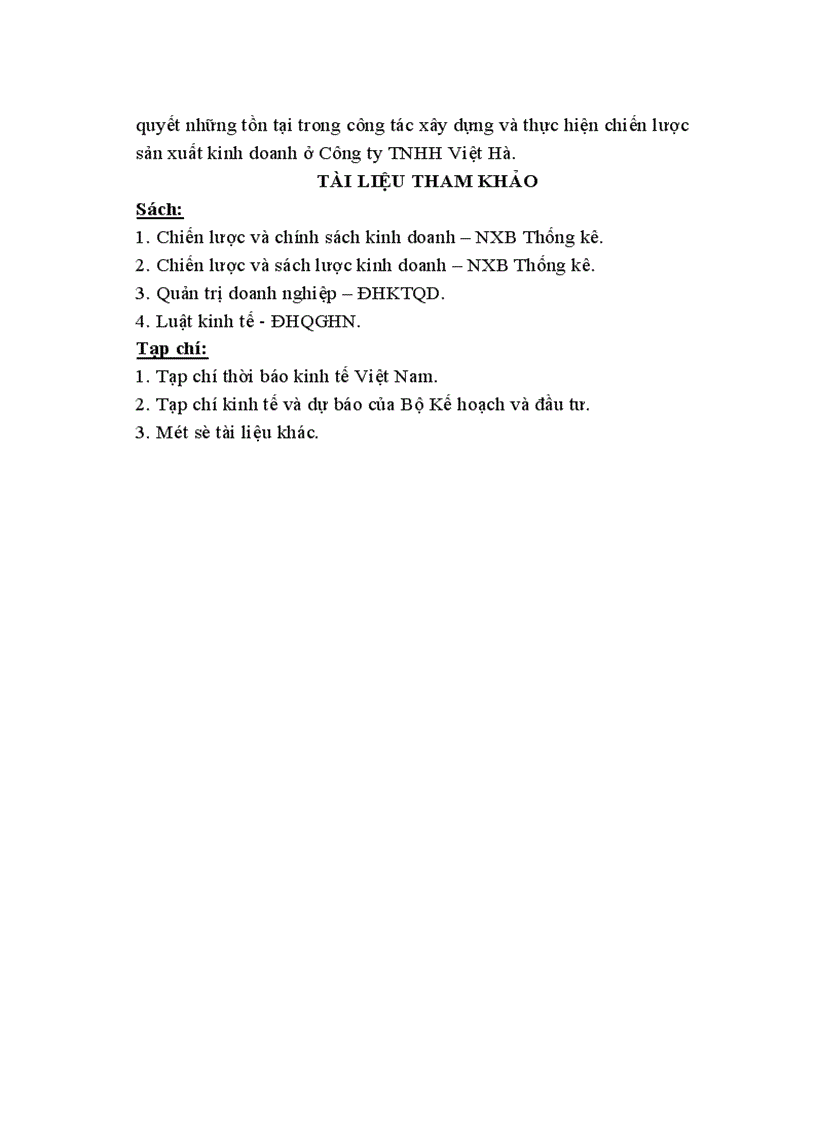 image for page Hoạt động sản xuất kinh doanh của doanh nghiệp tại Công ty TNHH Việt Hà