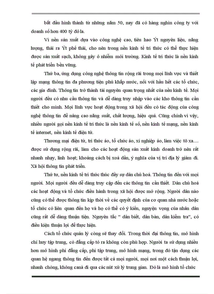 image for page Sự tác động của con người Việt Nam vào nền kinh tế tri thức