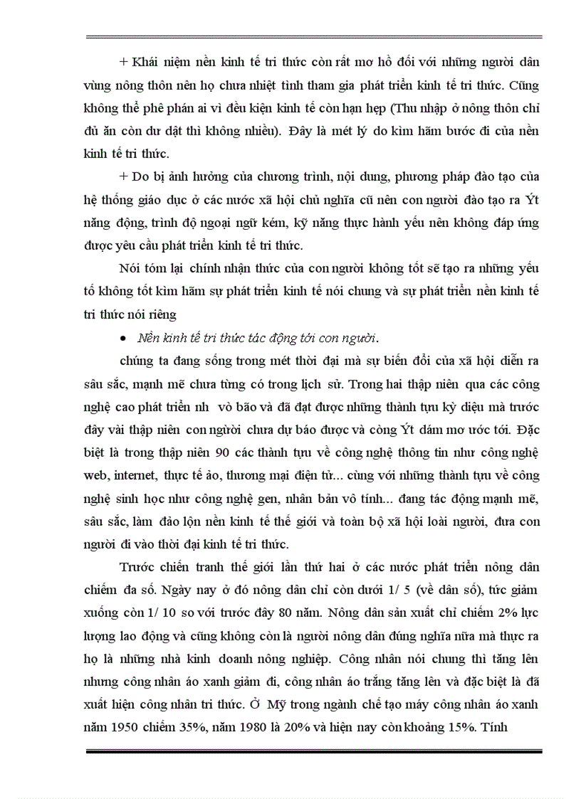 image for page Sự tác động của con người Việt Nam vào nền kinh tế tri thức