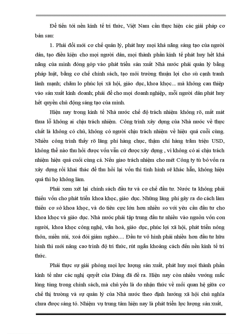 image for page Sự tác động của con người Việt Nam vào nền kinh tế tri thức