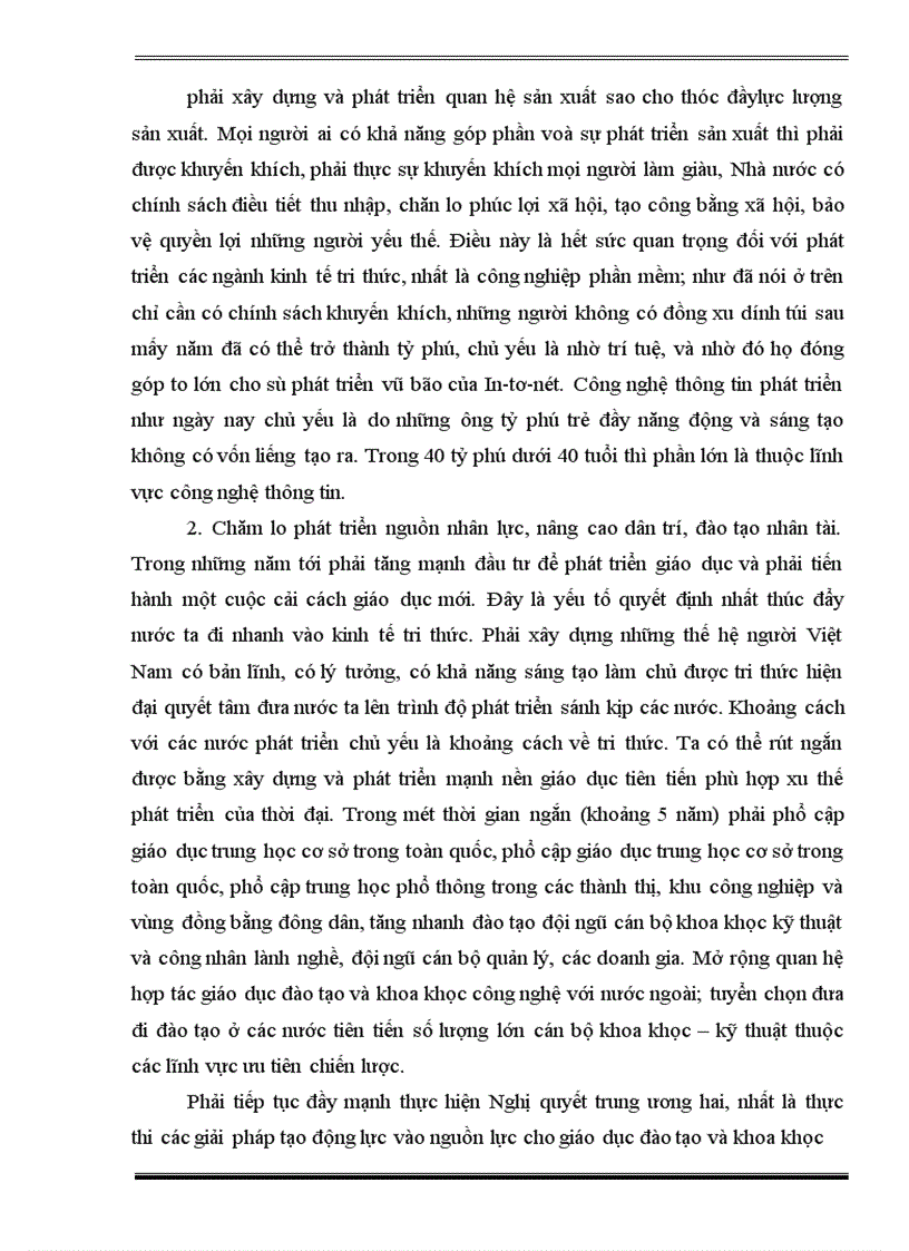 image for page Sự tác động của con người Việt Nam vào nền kinh tế tri thức