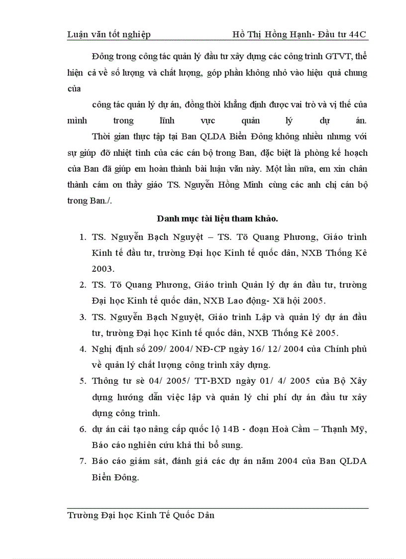 image for page Công tác quản lý dự án tại Ban QLDA Biển Đông