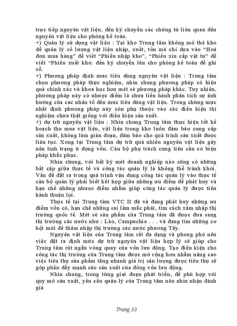 image for page Công tác quản lý nguyên vật liệu tại trung tâm nghiên cứu, sản xuất và bảo dưỡng thiết bị thông tin II