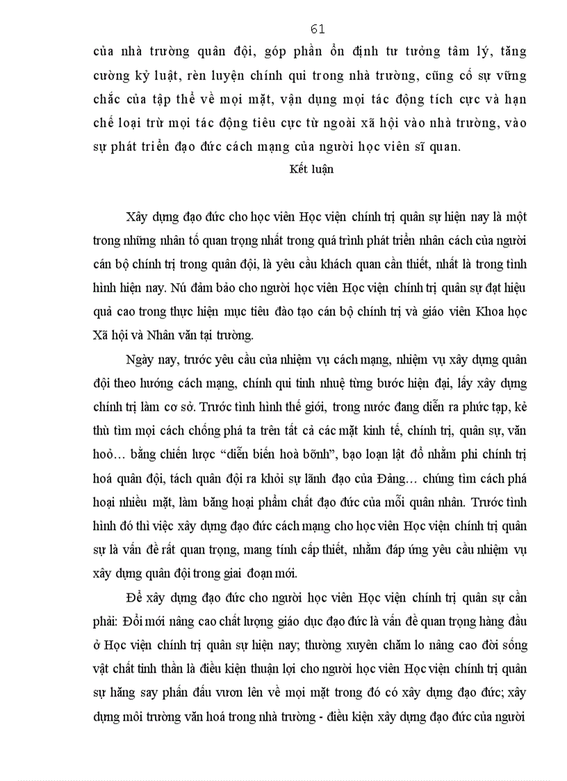 image for page Sự nghiệp xây dựng quân đội nhân dân Việt Nam theo hướng cách mạng, chính quy, tinh nhuệ từng bước hiện đại đòi hỏi rất cao phẩm chất về mọi mặt của mỗi quân nhân, đặc biệt phẩm chất đạo đức cách mạng của người cán bộ