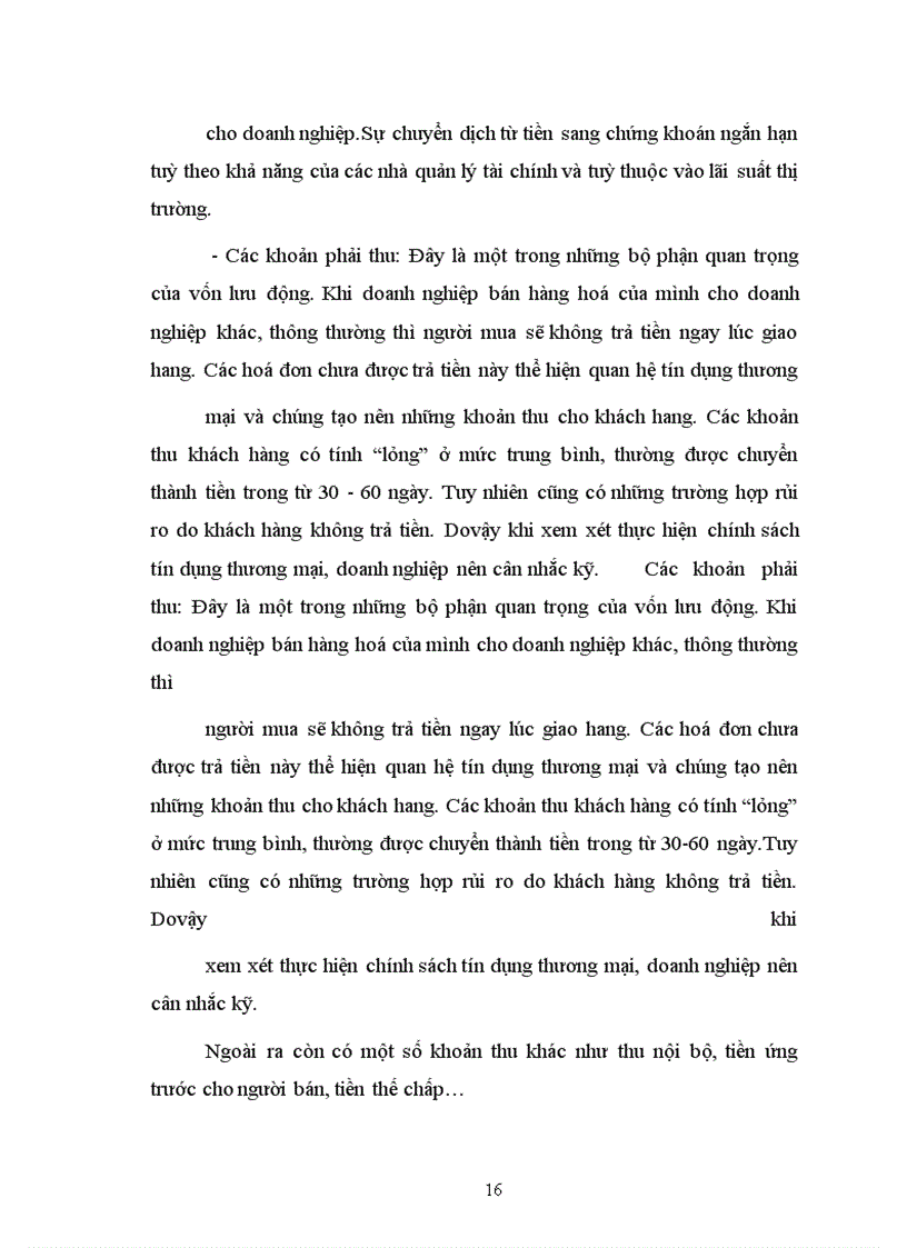 image for page Nâng cao hiệu qủa sử dụng vốn lưu động tại công ty thực phẩm miền Bắc