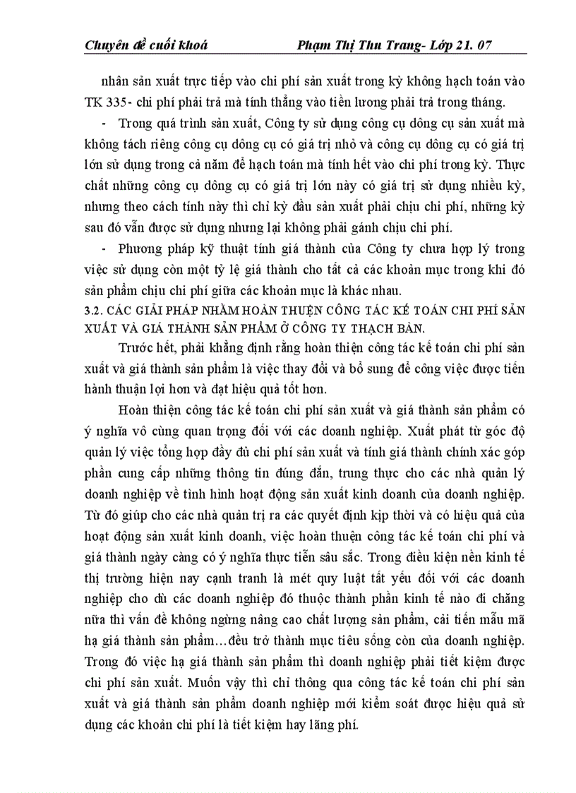 image for page Kế toán chi phí sản xuất và tính giá thành sản phẩm ở Công ty Thạch Bàn