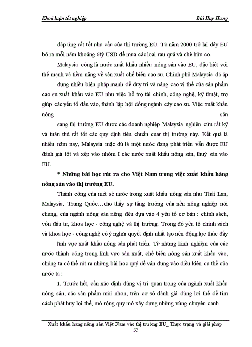 image for page Xuất khẩu hàng nông sản Việt Nam vào thị trường EU_Thực trạng và giải pháp
