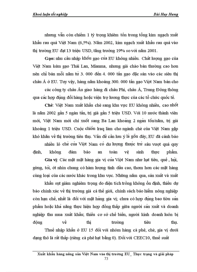 image for page Xuất khẩu hàng nông sản Việt Nam vào thị trường EU_Thực trạng và giải pháp