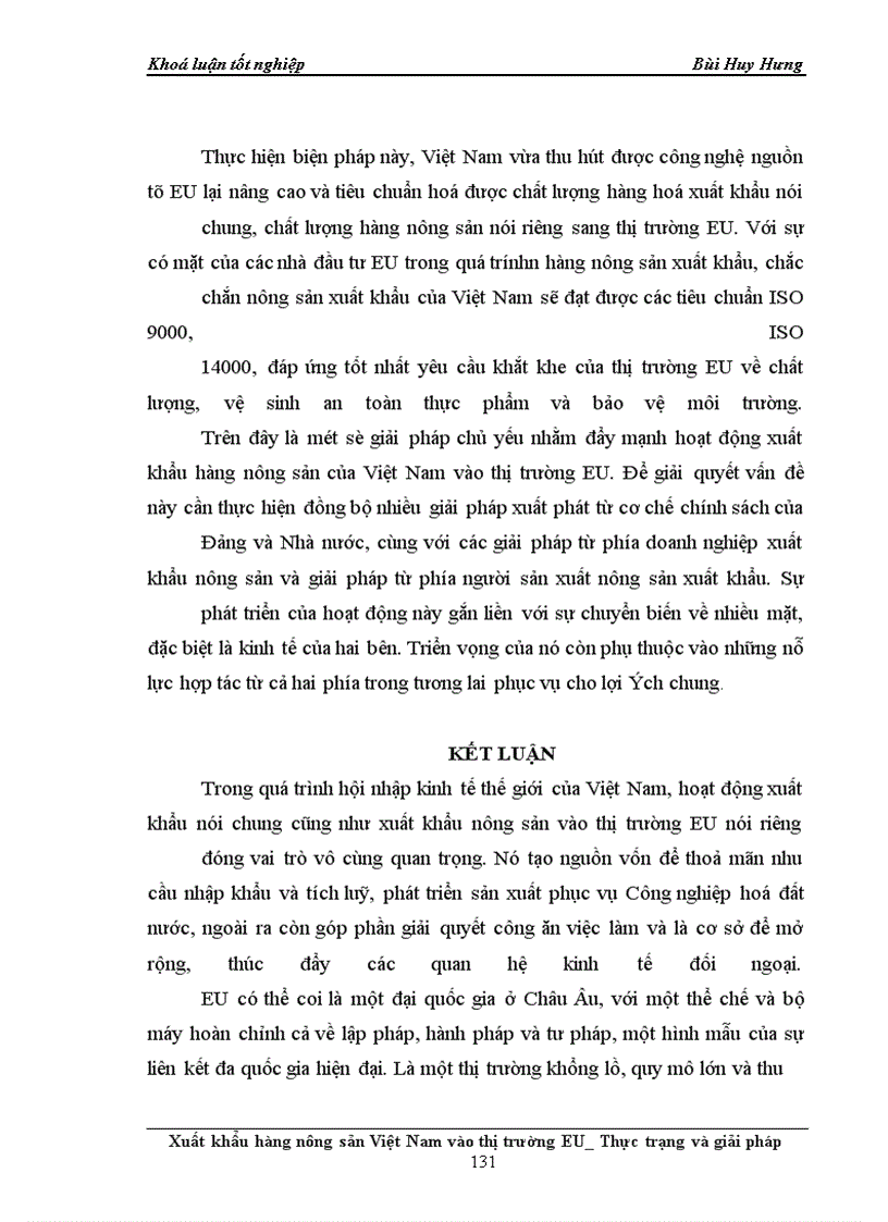 image for page Xuất khẩu hàng nông sản Việt Nam vào thị trường EU_Thực trạng và giải pháp