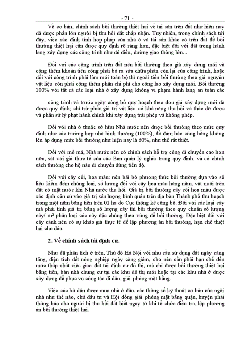 image for page Hoàn thiện chính sách bồi thường thiệt hại khi Nhà nước thu hồi đất trên địa bàn Thành phố Hà Nộ