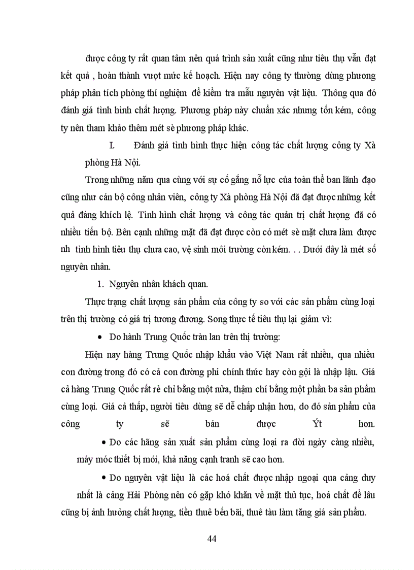 image for page Một số biện hoàn thiện Quản lý chất lượng ở công ty xà phòng Hà Nội