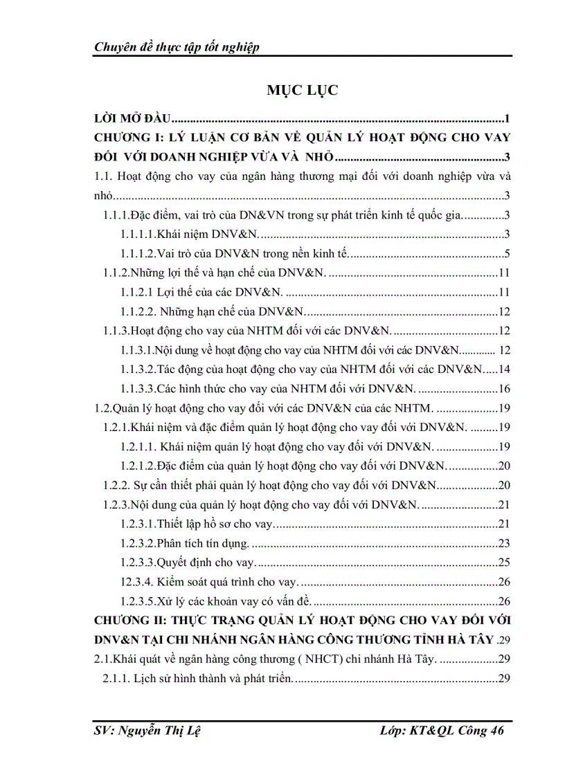 image for page Một số giải pháp tăng cường quản lý hoạt động cho vay đối với DNV&N tại ngân hàng Công Thương ( NHCT) chi nhánh tỉnh Hà Tây