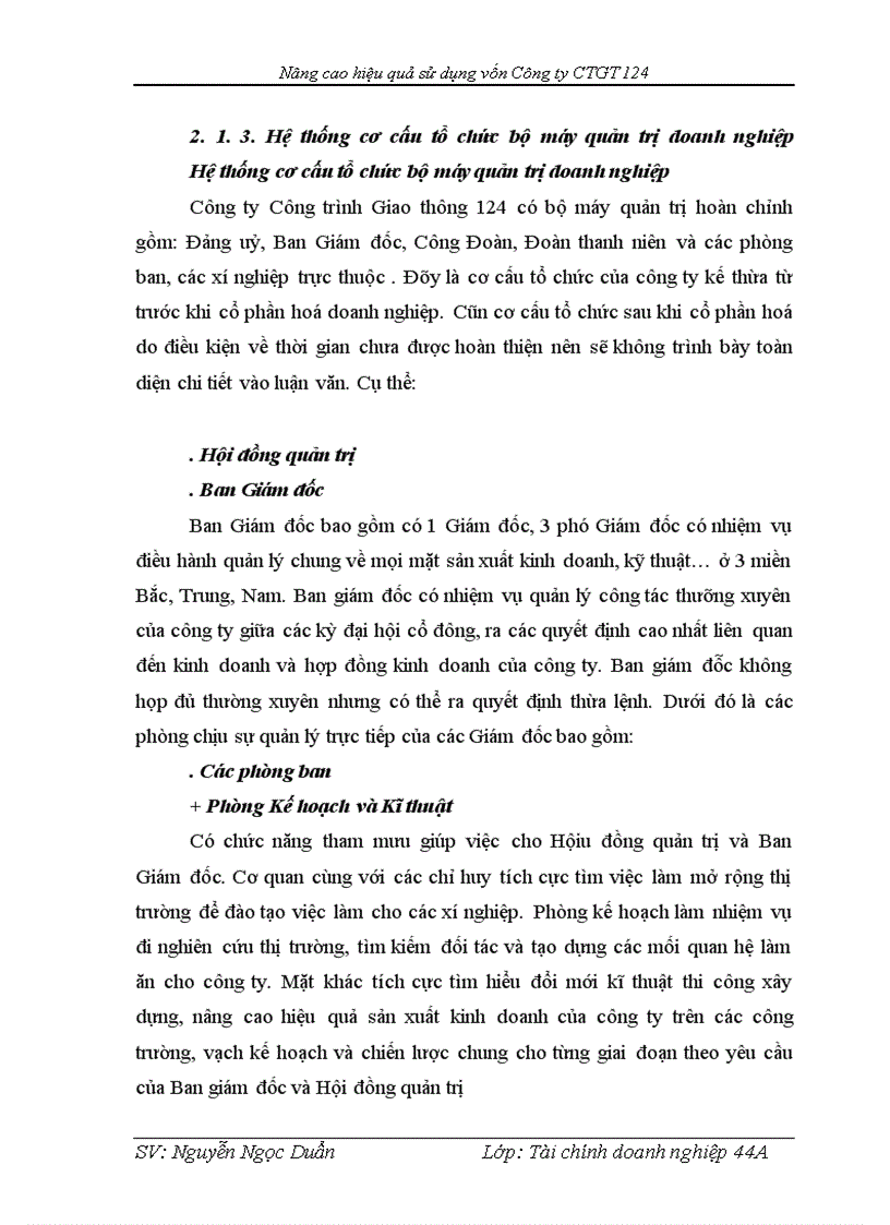 image for page Nâng cao hiệu quả sử dụng vốn tại công ty Cổ phần xây dựng công trình giao thông và thương mại 124