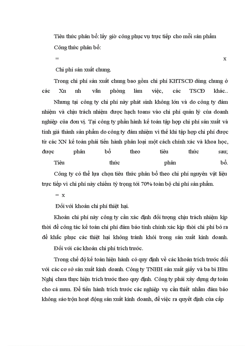 image for page Tổ chức công tác kế toán tập hợp chi phí sản xuất và tính giá thành sản phẩm ở công ty TNHH sản xuất giấy và bao bì Hưũ Nghị