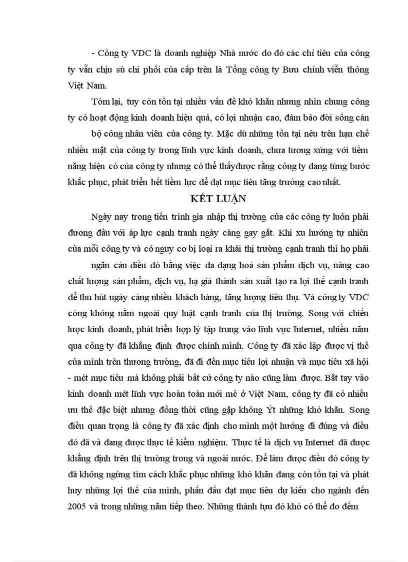 image for page Phân tích thực trạng hoạt động kinh doanh dịch vụ internet ở công ty điện toán và truyền thông số liệu - Vdc