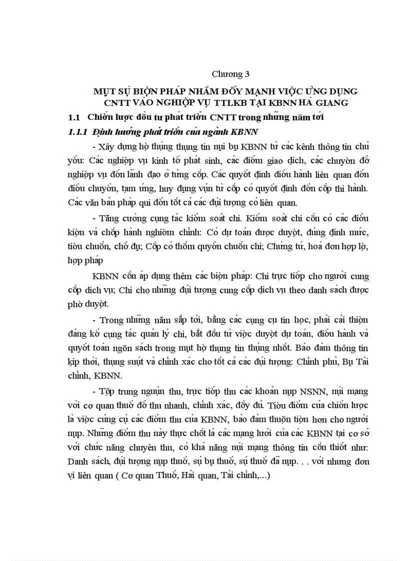 image for page Ứng dụng công nghệ thông tin trong nghiệp vụ thanh toán LKB tại KBNN Tỉnh Hà Giang