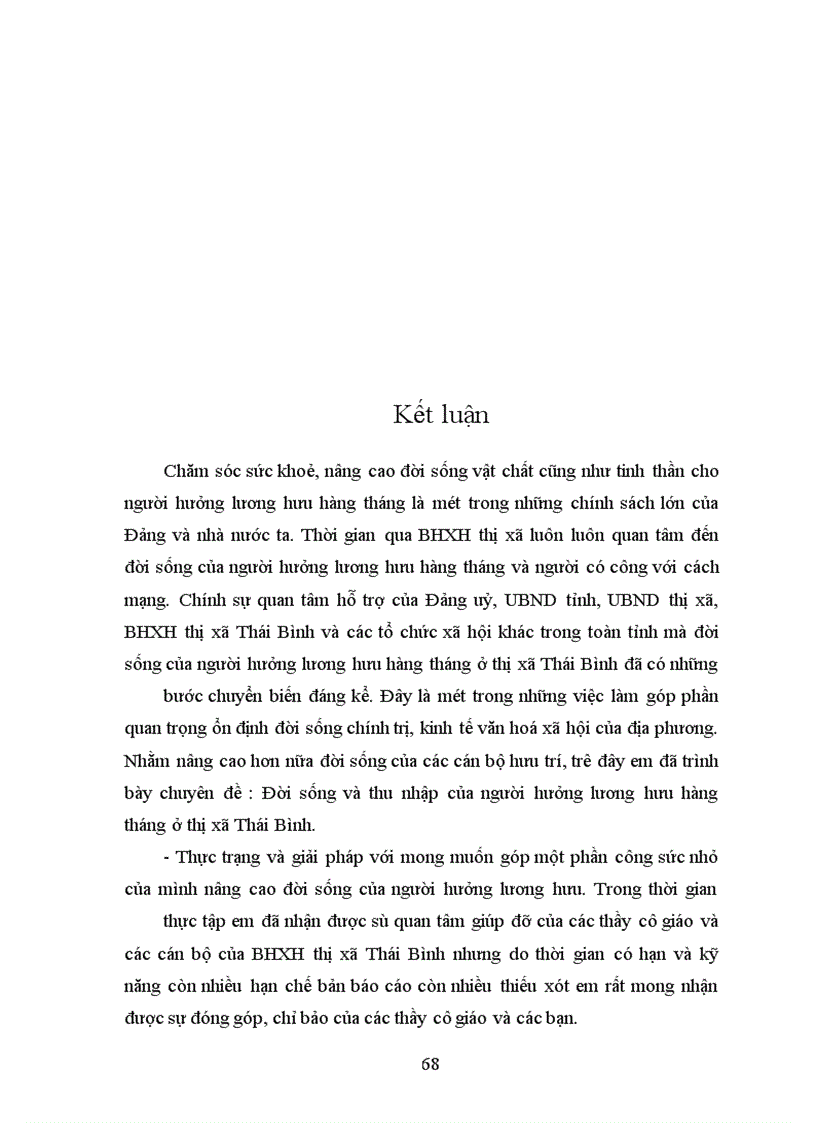 image for page Thu nhập và đời sống của người hưởng chế độ hưu trí hàng tháng ở thị x• thái bình - thực trạng và giải pháp