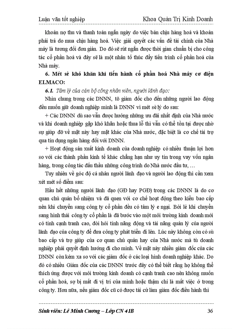 image for page Giải pháp thúc đẩy quá trình cổ phần hoá ở Nhà máy cơ điện ELMACO