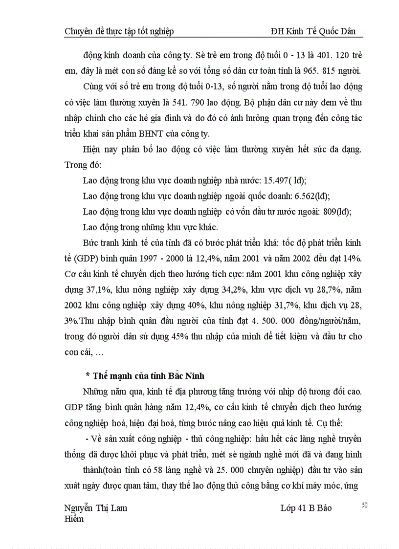 image for page Công tác triển khai sản phẩm bảo hiểm nhân thọ tại công ty BHNT Bắc Ninh.
