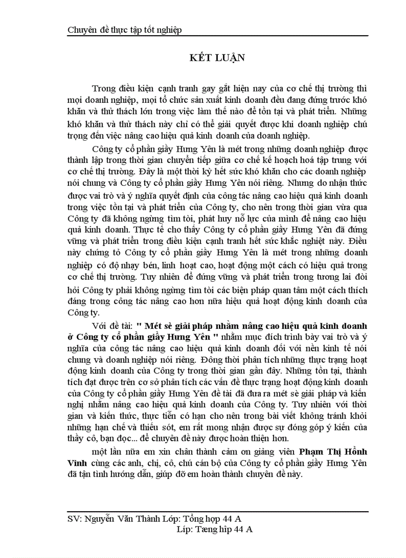 image for page Một số giải pháp nhằm nâng cao hiệu quả kinh doanh ở Công ty cổ phần giầy Hưng Yên