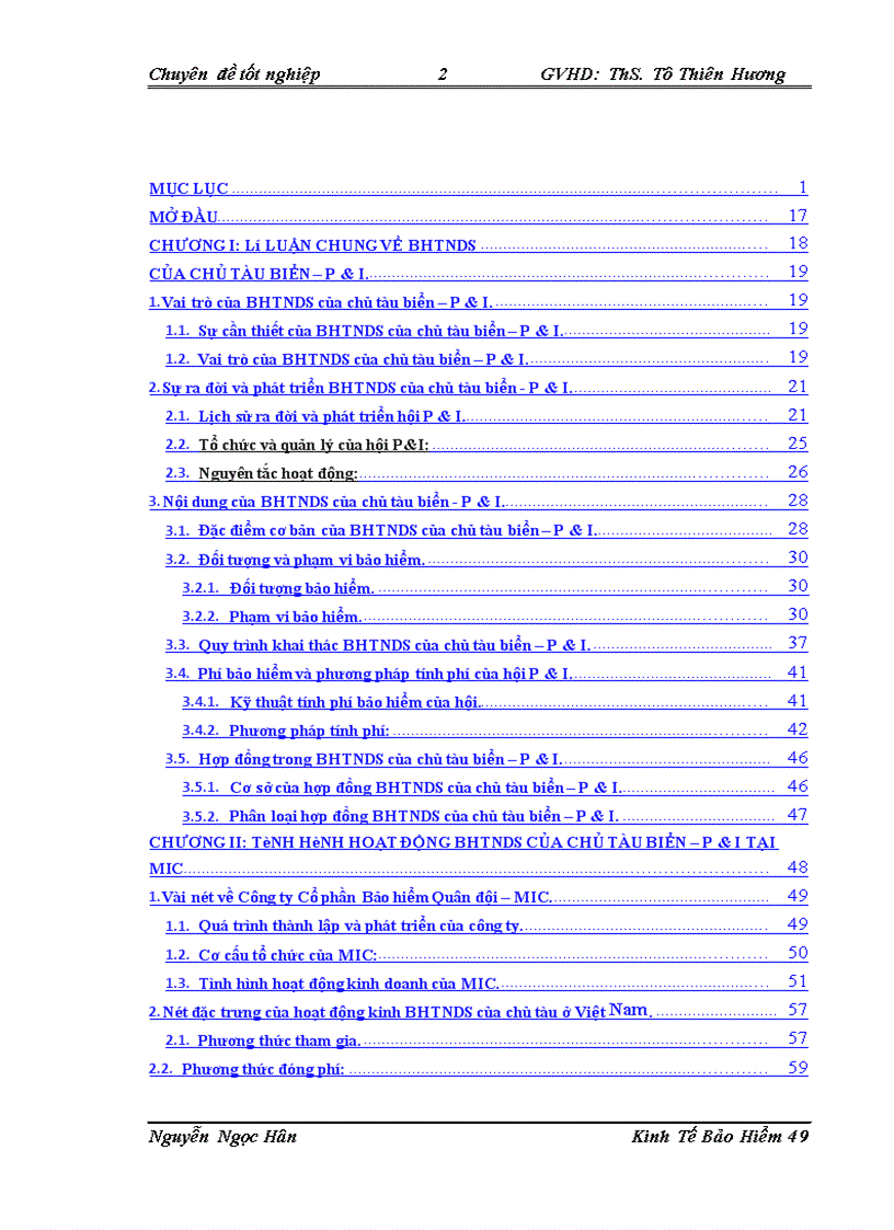 image for page Tình hình triển khai bảo hiểm Trách nhiệm dân sự của chủ tàu biển - P&I tại Công ty Cổ phần Bảo hiểm Quân đội - MIC