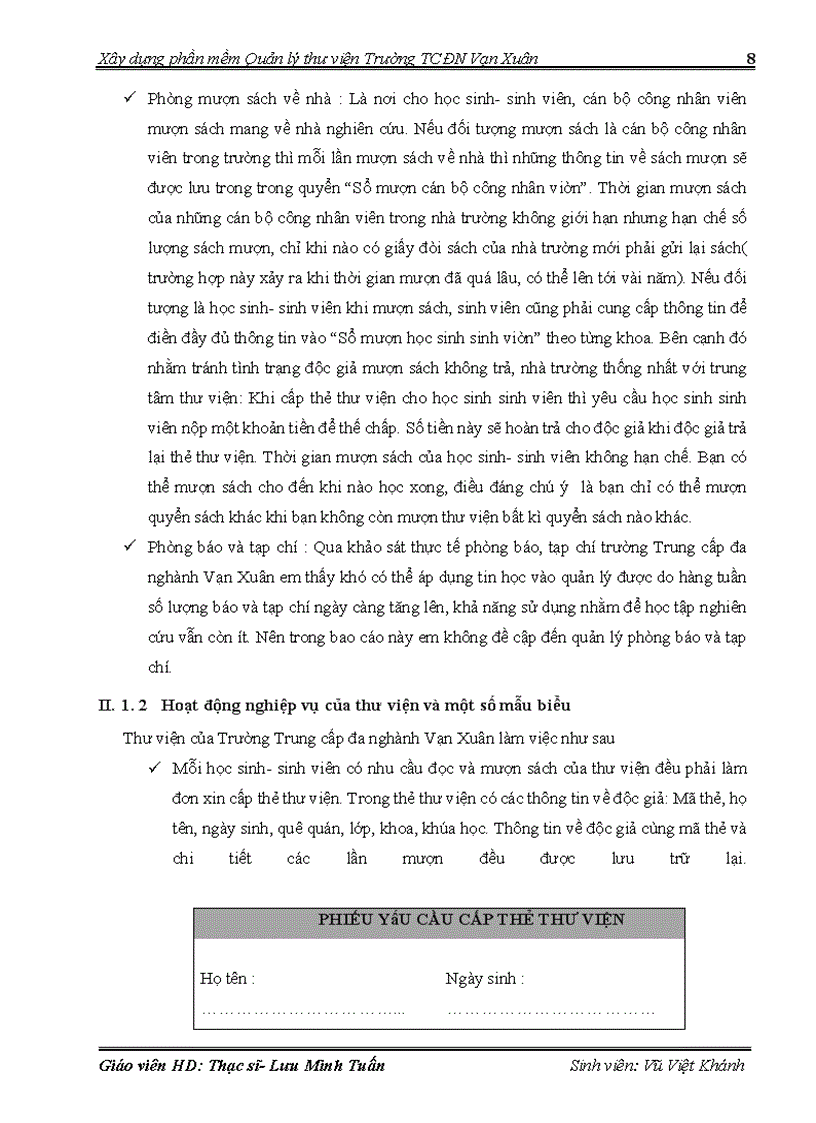 image for page Xây dựng phần mềm Quản lý thư viện Trường TCĐN Vạn Xuân