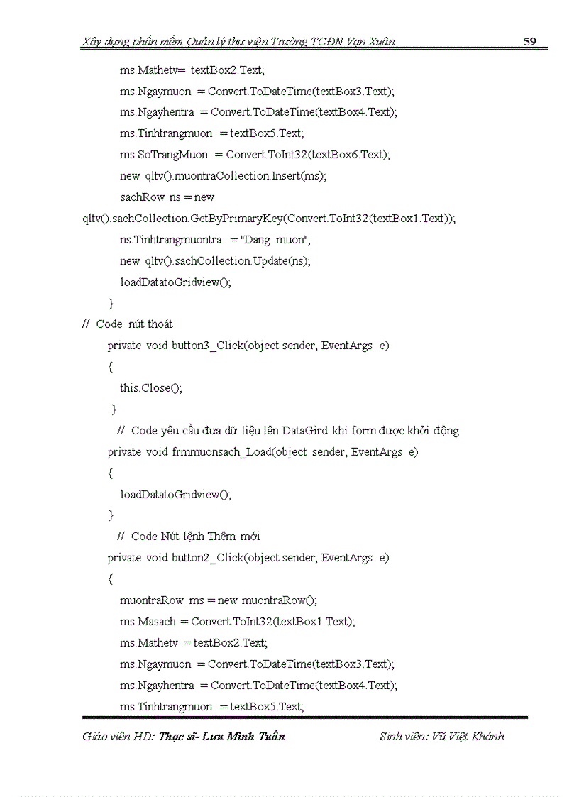 image for page Xây dựng phần mềm Quản lý thư viện Trường TCĐN Vạn Xuân