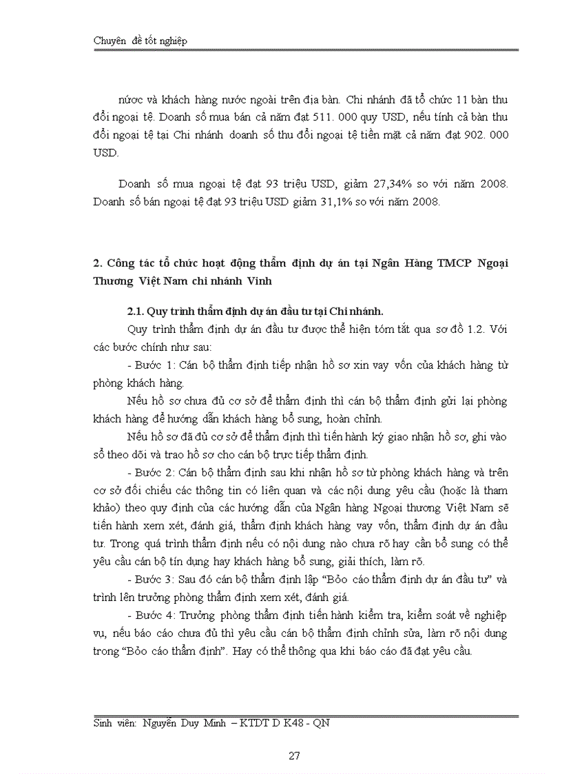 image for page Nâng cao chất lượng thẩm định dự án đầu tư tại Ngân Hàng TMCP Ngoại Thương Việt Nam chi nhánh Vinh