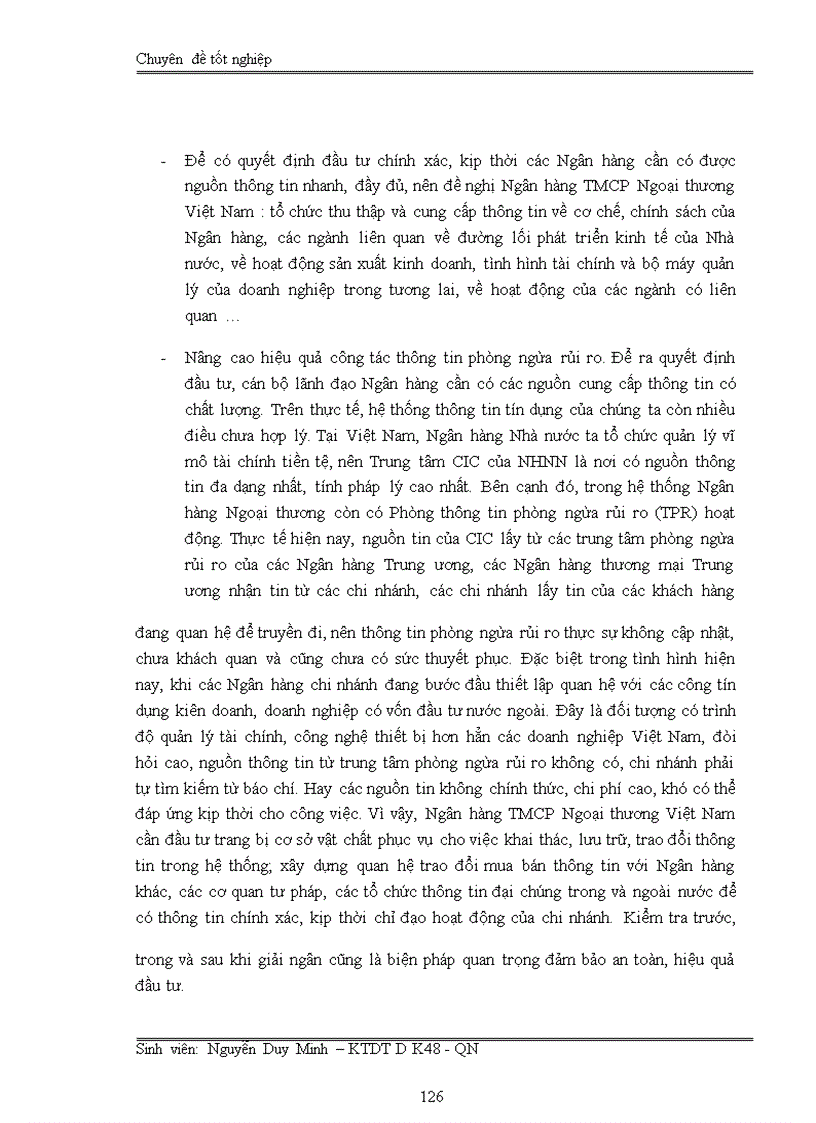 image for page Nâng cao chất lượng thẩm định dự án đầu tư tại Ngân Hàng TMCP Ngoại Thương Việt Nam chi nhánh Vinh