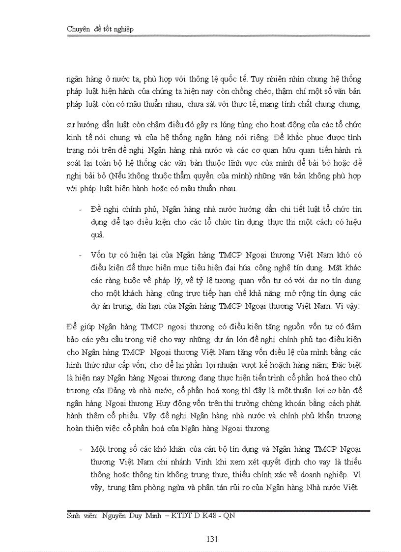 image for page Nâng cao chất lượng thẩm định dự án đầu tư tại Ngân Hàng TMCP Ngoại Thương Việt Nam chi nhánh Vinh