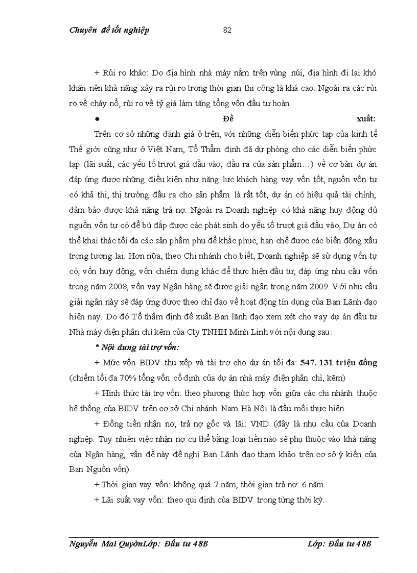 image for page Rủi ro và đánh giá rủi ro dự án đầu tư xin vay vôn tại Chi nhánh ngân hàng ĐT&PT Nam Hà Nội