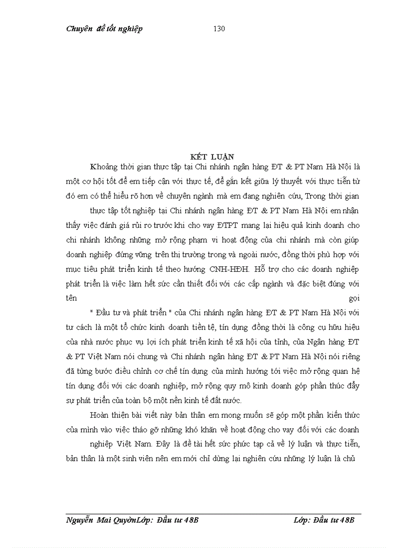 image for page Rủi ro và đánh giá rủi ro dự án đầu tư xin vay vôn tại Chi nhánh ngân hàng ĐT&PT Nam Hà Nội