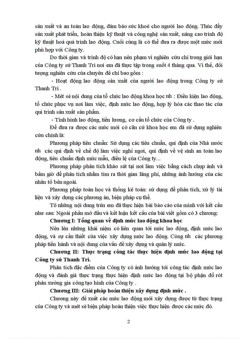 image for page Hoàn thiện công tác định mức lao động khoa học tại Công ty sứ Thanh Trì