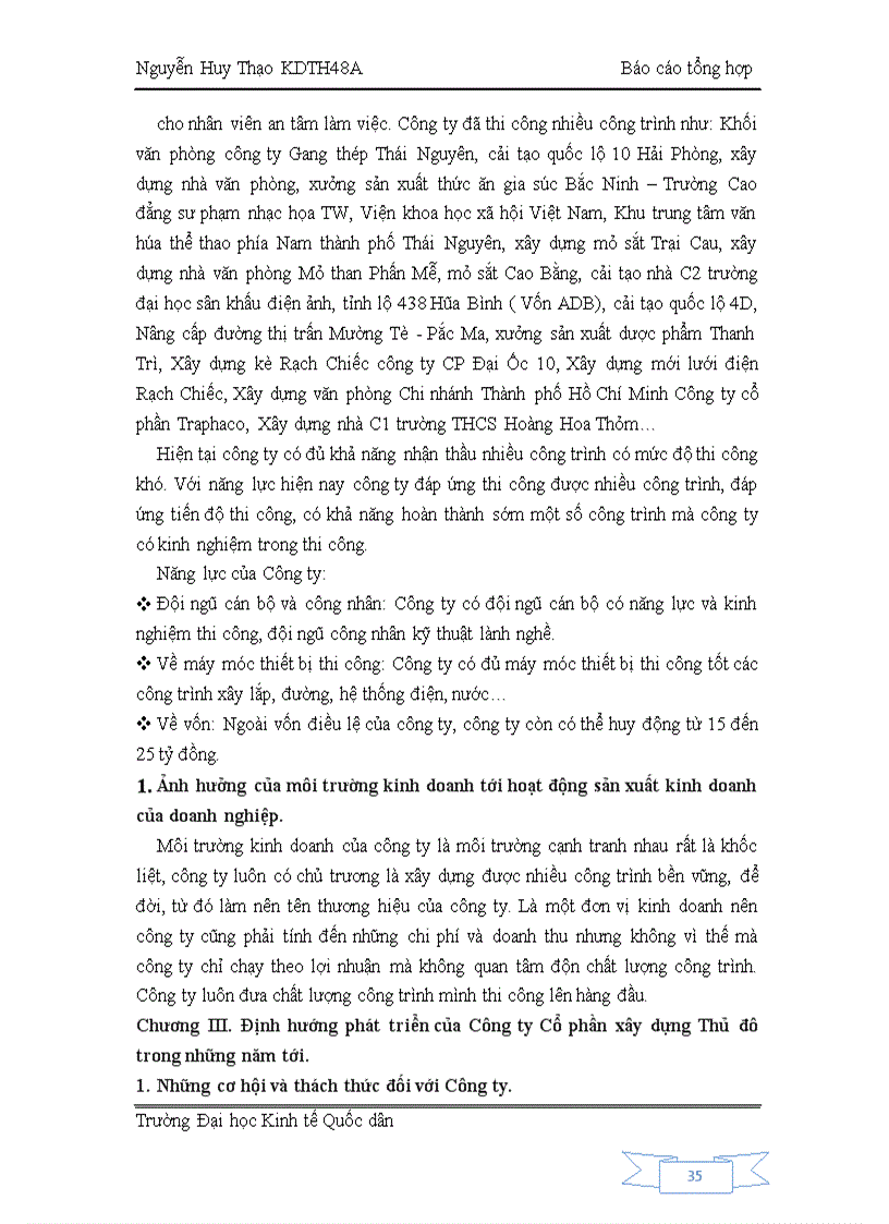 image for page Định hướng phát triển của Công ty Cổ phần xây dựng Thủ đô trong những năm tới