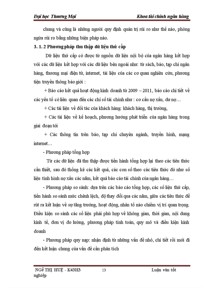 image for page Quản trị rủi ro tín dụng trong hoạt động cho vay tại NHNo & PTNT chi nhánh Đông Bình – Nam Định