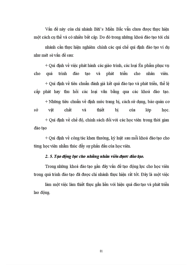 image for page Một số giải pháp nhằm nâng cao chất lượng công tác Đào tạo và phát triển nhân sự tại chi nhánh Miền Bắc - Công ty sản xuất hàng tiêu dùng Bình tiên