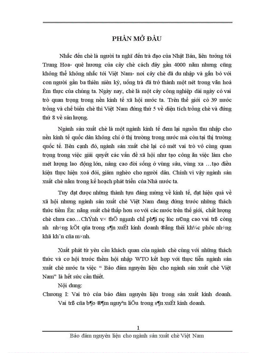 image for page Bảo đảm nguyên liệu cho ngành sản xuất chè Việt Nam