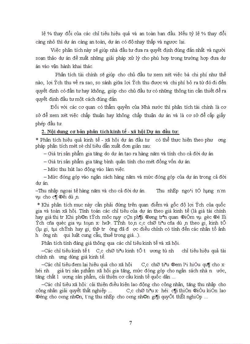 image for page Phân tích hiệu quả kinh tế - xã hội của dự án đầu tư