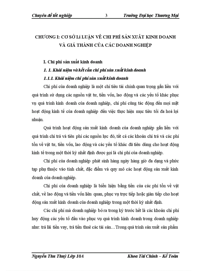 Một số biện pháp tiết kiệm chi phí SXKD và hạ giá thành sản phẩm của Công ty Cổ phần Thanh Bình trong giai đoạn hiện nay