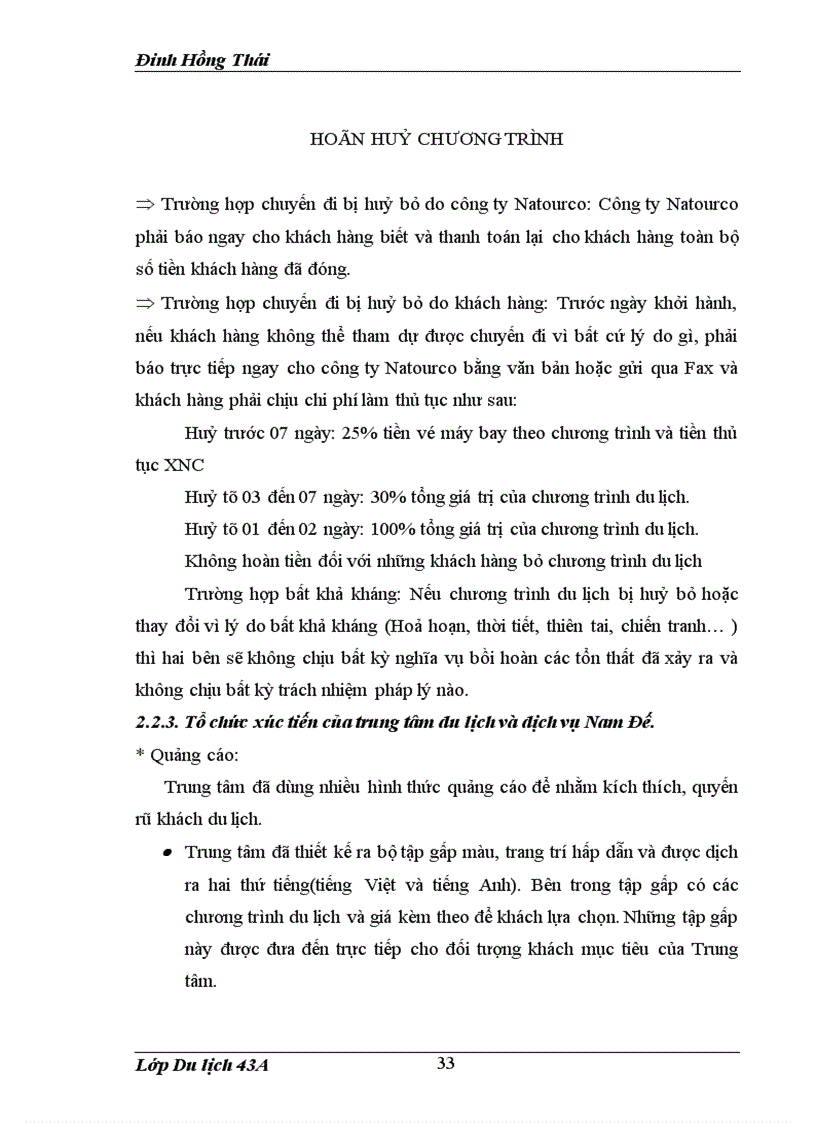 image for page Hoàn thiện hoạt động điều hành kinh doanh chương trình du lịch trọn gói tại trung tâm du lịch quốc tế và du học Nam Đế – Natourco