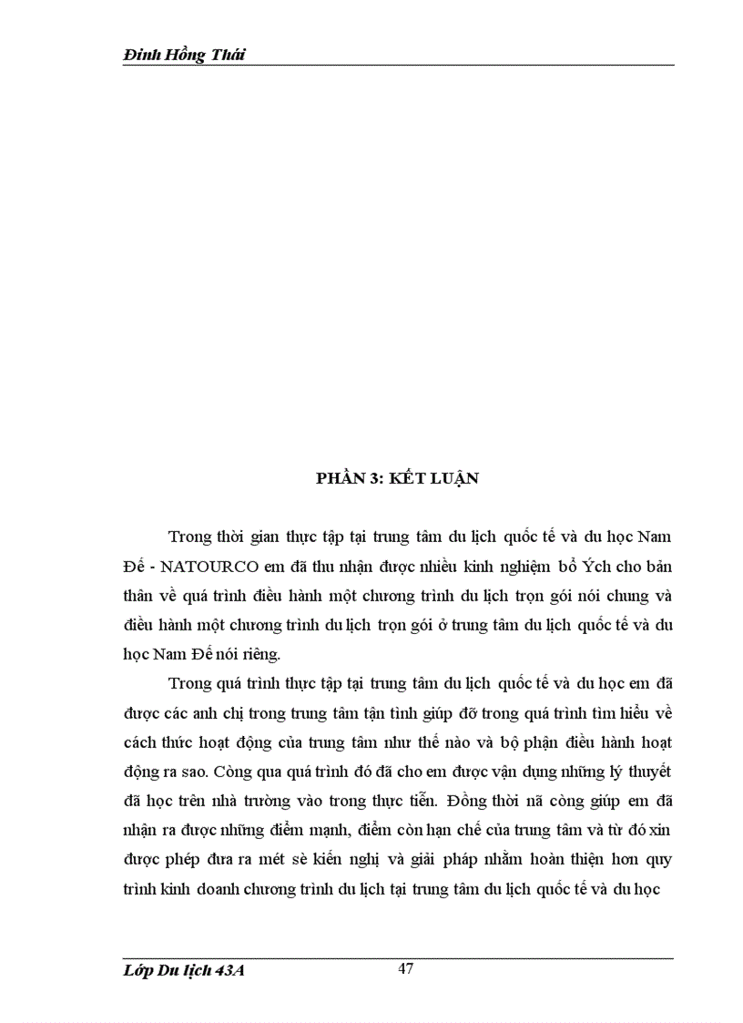 image for page Hoàn thiện hoạt động điều hành kinh doanh chương trình du lịch trọn gói tại trung tâm du lịch quốc tế và du học Nam Đế – Natourco